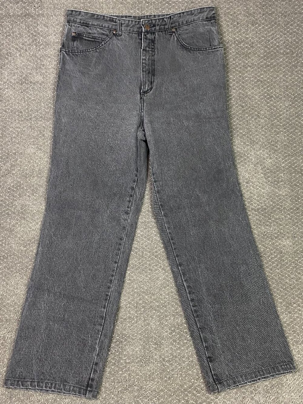Vintage 90s Guess Jeans Mens 38 Measures 35x30 Black Gray Baggy High Waist